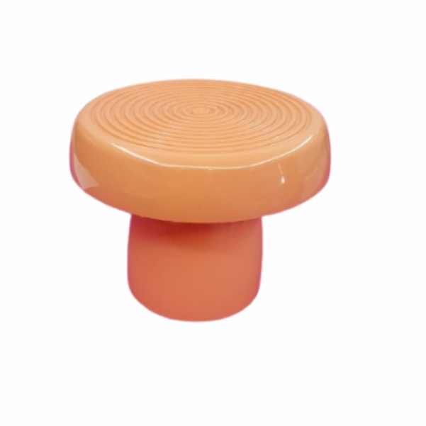 Bandeja laranja redonda