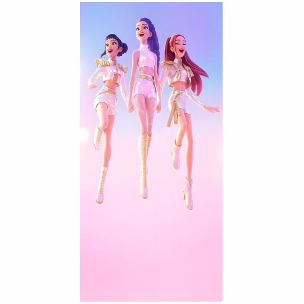 Painel  2 X 1 m Guerreiras K-Pop